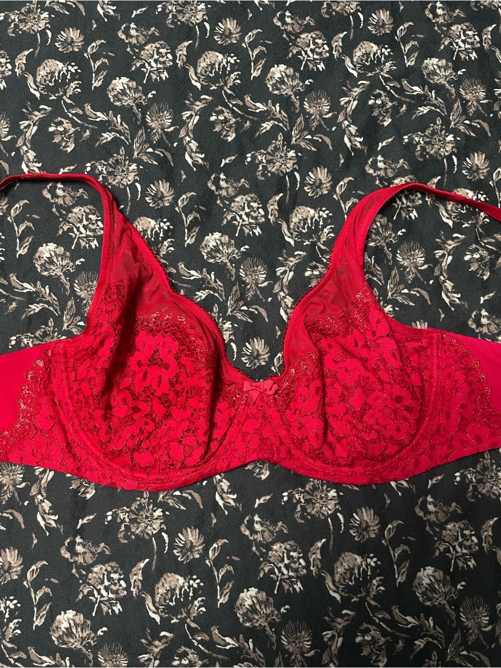 Victorias Secret red lace bra
